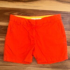 J. Crew Classic Twill Chino Orange Shorts
